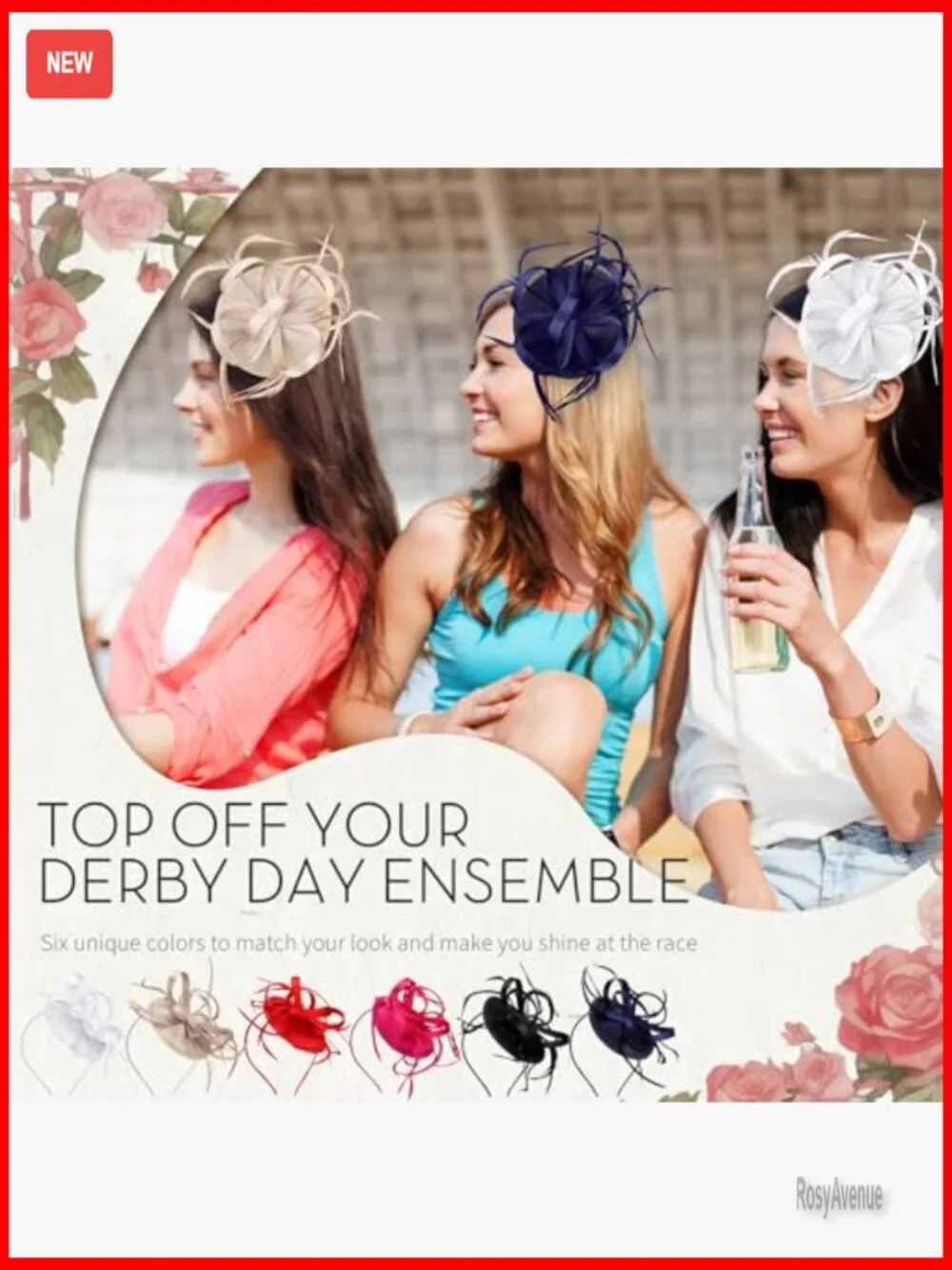 6-Piece Fascinator Set for Derby Tea Party Wedding Bridal Cocktail